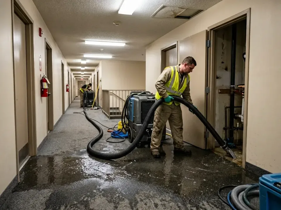 multi-unit-apartment-hallway-f-005 — frequently asked questions, Emergency Burst Pipe Water Extraction & Removal in Pell Cit…